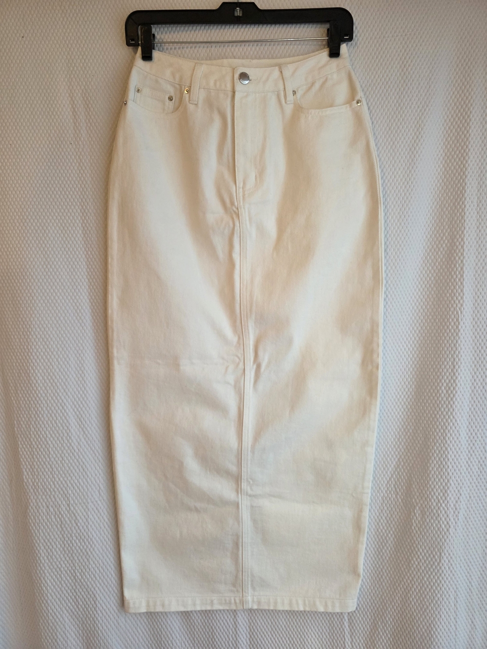 POSSE Harvey Denim Skirt in White - Size 26 (XS/S)